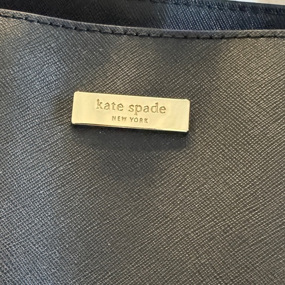 Kate Spade Black Leather Tote with Gold Hardware - Picture 5 of 9